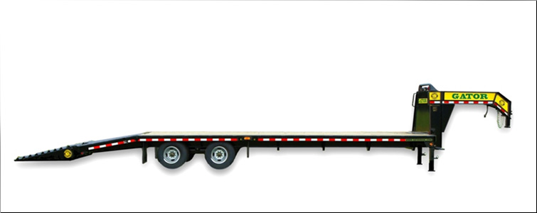 Gooseneck Flat Bed Equipment Trailer | 20 Foot + 5 Foot Flat Bed Gooseneck Equipment Trailer For Sale   Smith County, Tennessee